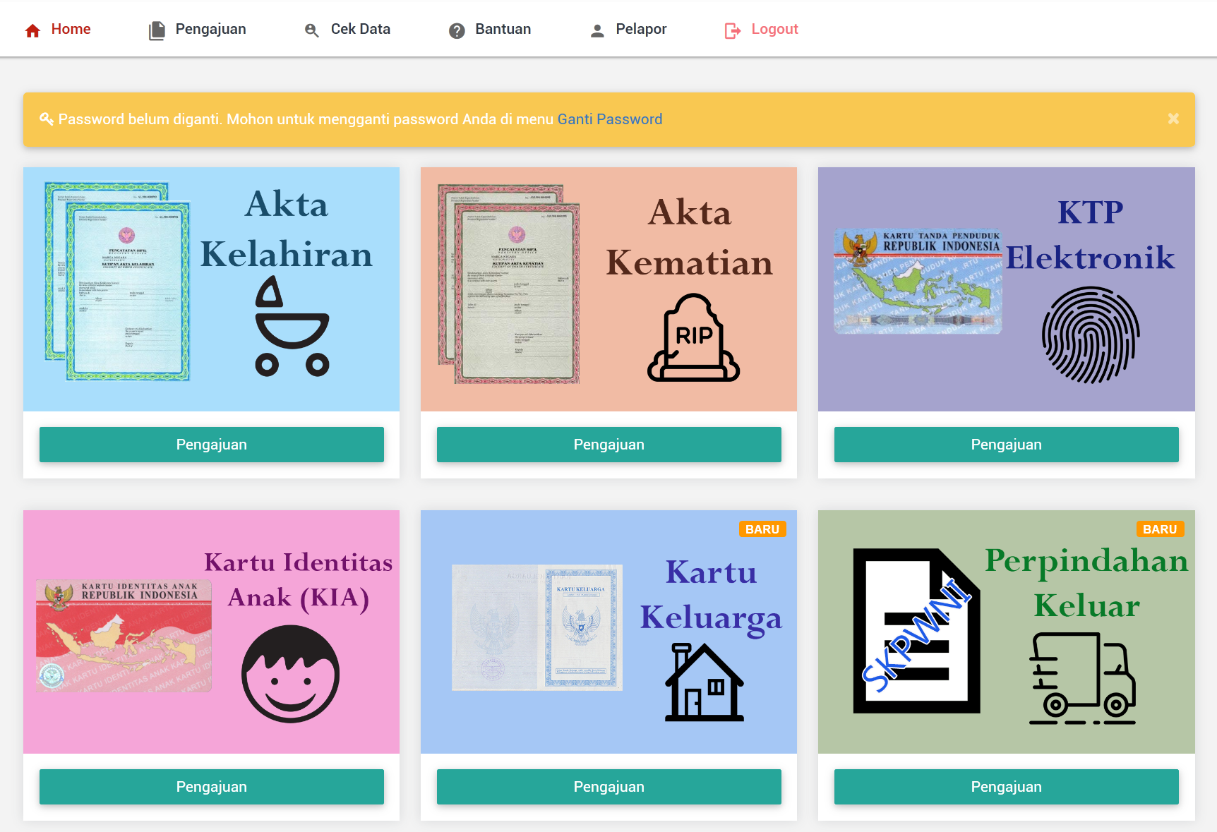 Layanan online Dindukcapil - Website Desa Mojorembun Kaliori Rembang