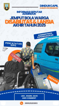 Pelayanan Jemput Bola Perekaman KTPel Bagi Warga Disabilitas dan Lansia di Kelurahan Kutoharjo Rembang