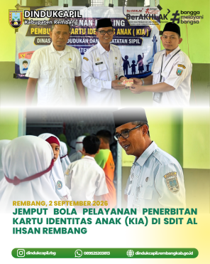 Jemput Bola Pelayanan Penerbitan Kartu Identitas Anak (KIA) di SDIT Al Ihsan Rembang