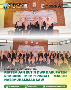PERTEMUAN RUTIN DWP KABUPATEN REMBANG MEMPERINGATI MAULID NABI MUHAMMAD SAW