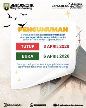 Pengumuman Libur Pelayanan Memperingati Wafat Yesus Kristus